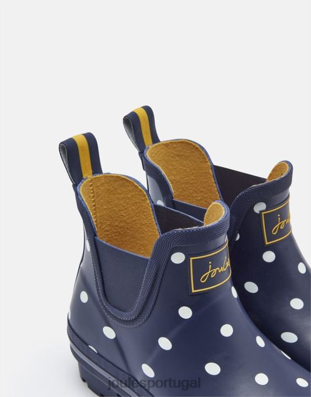 botas de chuva de altura curta estampadas de altura curta mulheres local da marinha francesa Joules calçados 2X26V146
