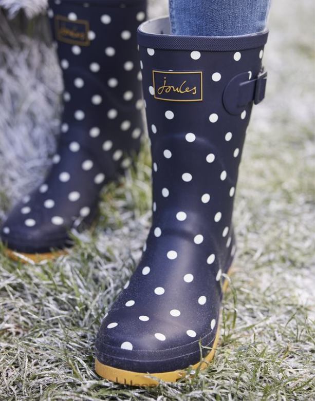 botas de chuva de altura média estampadas molly mulheres local da marinha francesa Joules calçados 2X26V145