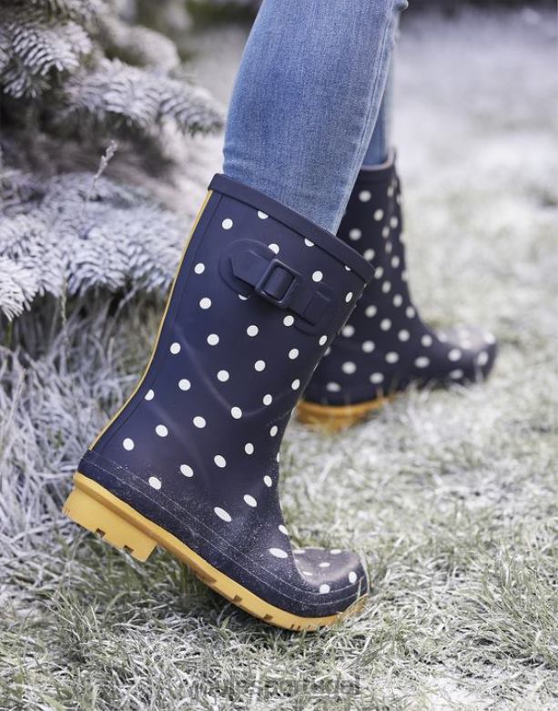 botas de chuva de altura média estampadas molly mulheres local da marinha francesa Joules calçados 2X26V145