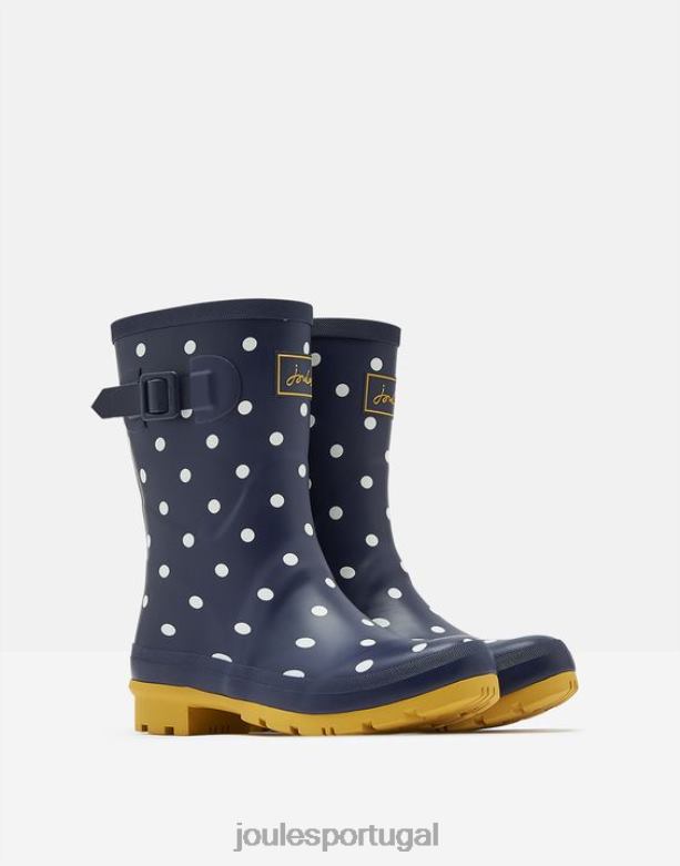 botas de chuva de altura média estampadas molly mulheres local da marinha francesa Joules calçados 2X26V145
