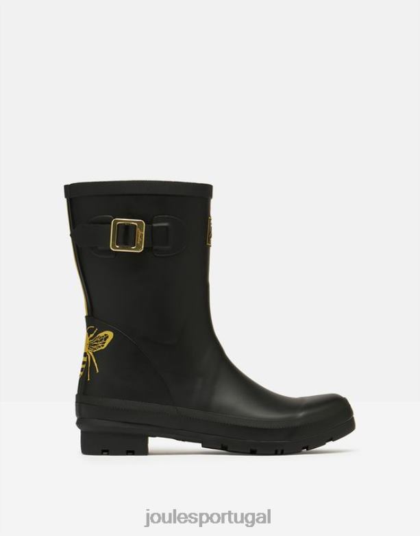 botas de chuva estampadas molly de altura média mulheres abelha gravada em ouro Joules calçados 2X26V149