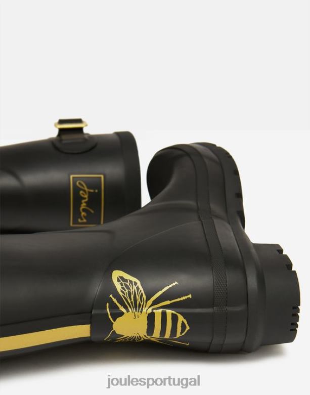 botas de chuva estampadas molly de altura média mulheres abelha gravada em ouro Joules calçados 2X26V149