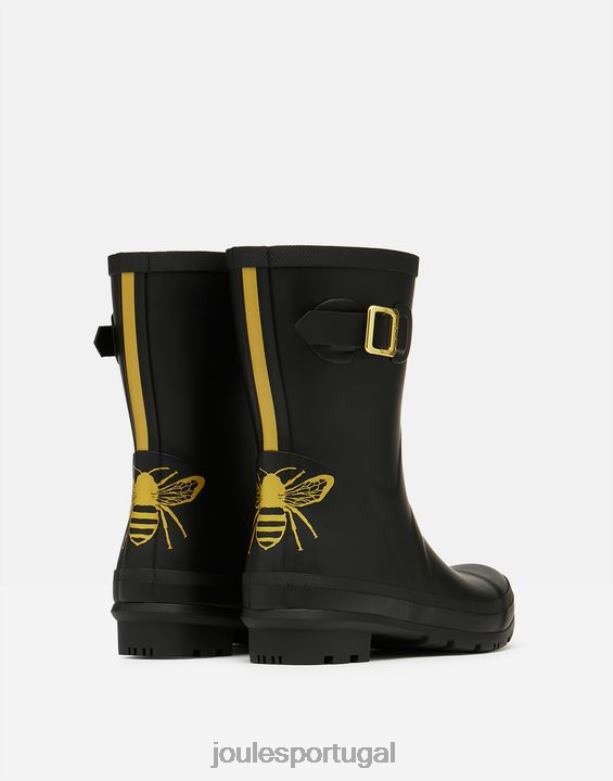 botas de chuva estampadas molly de altura média mulheres abelha gravada em ouro Joules calçados 2X26V149