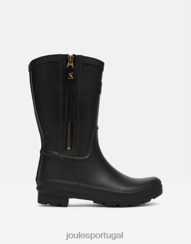 botas de chuva rosalind de altura média com borla intercambiável mulheres verdadeiro Preto Joules calçados 2X26V23