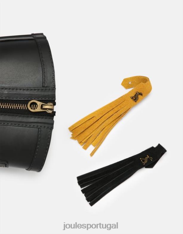 botas de chuva rosalind de altura média com borla intercambiável mulheres verdadeiro Preto Joules calçados 2X26V23