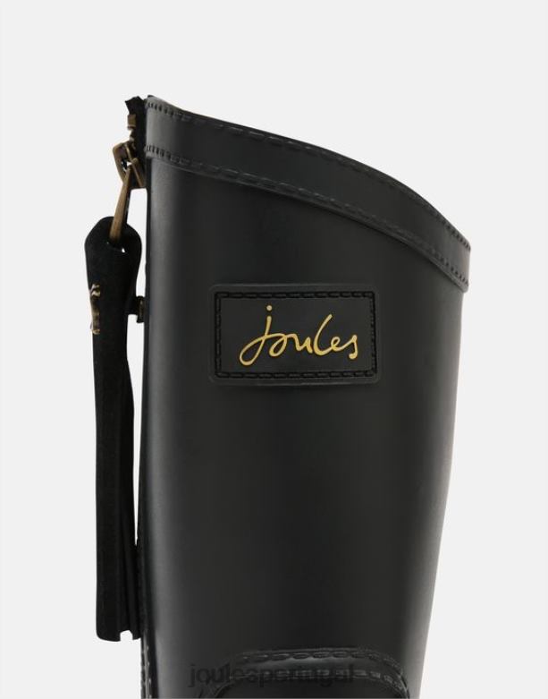 botas de chuva rosalind de altura média com borla intercambiável mulheres verdadeiro Preto Joules calçados 2X26V23