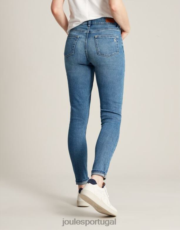calça jeans skinny cintura alta monroe mulheres jeans claro Joules vestuário 2X26V1