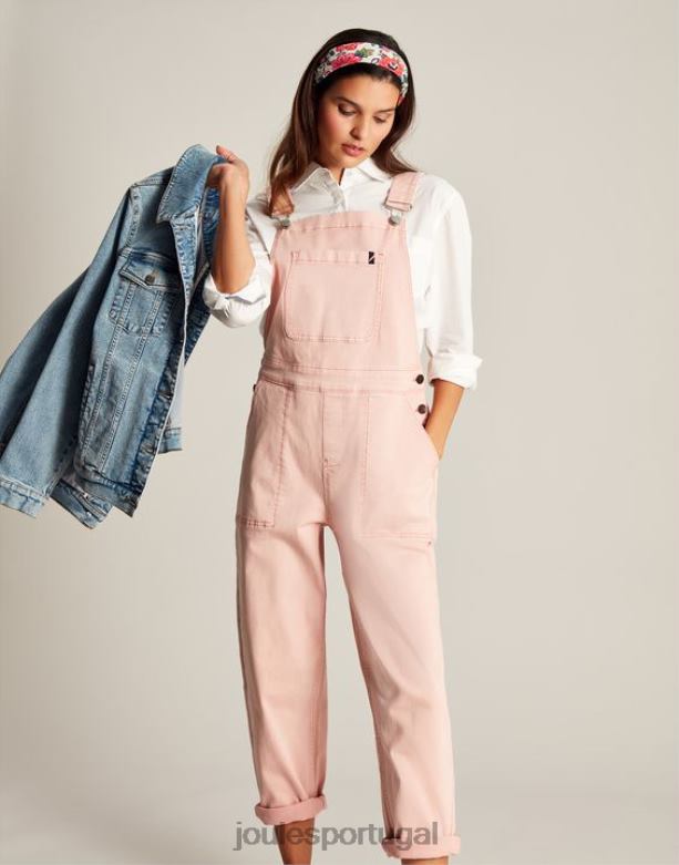 macacão jeans rampaling mulheres rosa Joules vestuário 2X26V109