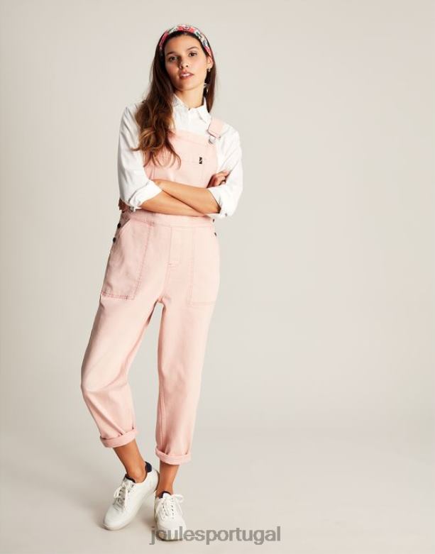 macacão jeans rampaling mulheres rosa Joules vestuário 2X26V109