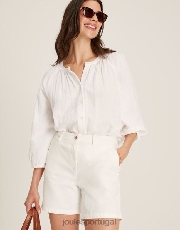 short chino cruise comprimento médio mulheres Branco brilhante Joules vestuário 2X26V49