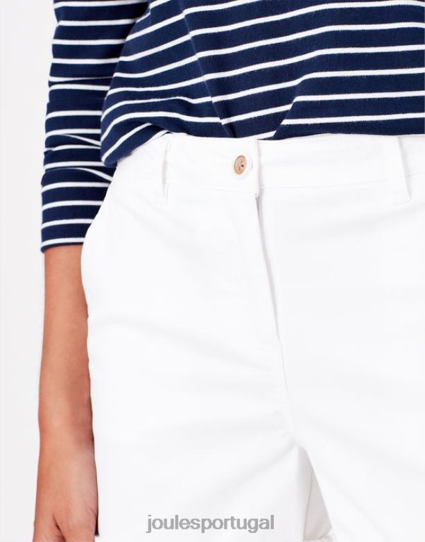 shorts chino de comprimento médio mulheres Branco brilhante Joules vestuário 2X26V74