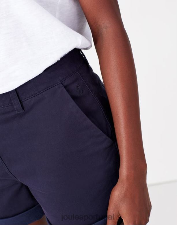shorts chino de comprimento médio mulheres marinha francesa Joules vestuário 2X26V82