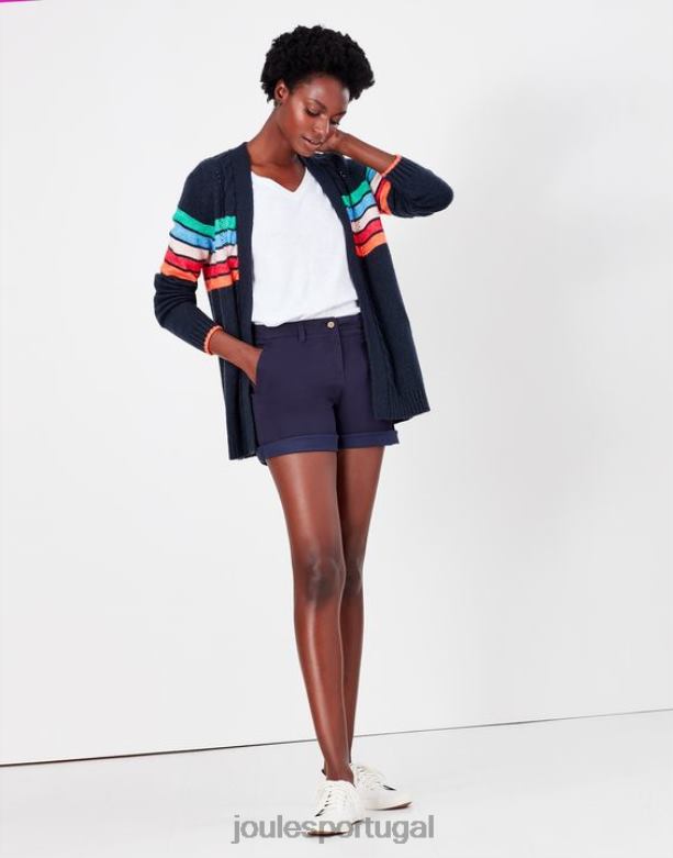 shorts chino de comprimento médio mulheres marinha francesa Joules vestuário 2X26V82