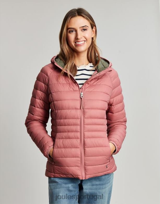 casaco acolchoado empacotável bowland mulheres rosa Joules vestuário 2X26V44