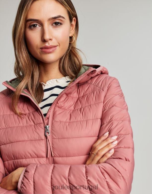 casaco acolchoado empacotável bowland mulheres rosa Joules vestuário 2X26V44