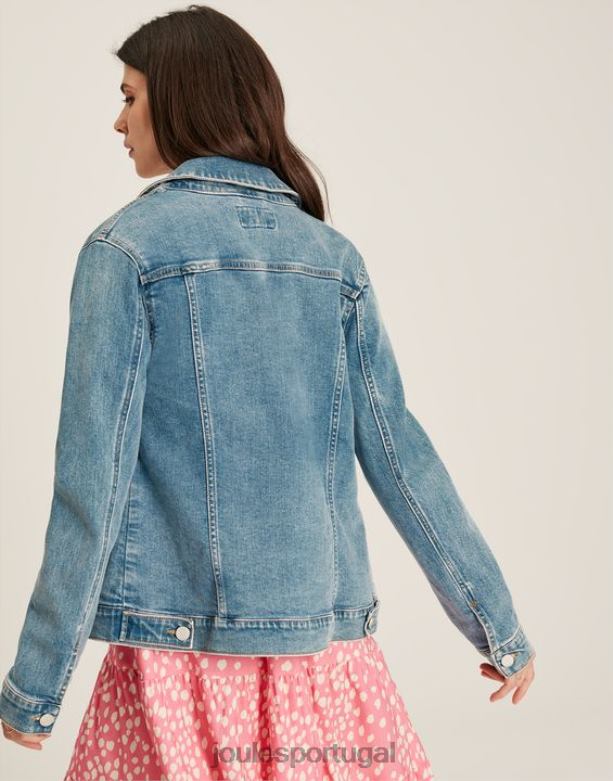 jaqueta jeans relaxada arkley mulheres azul claro Joules vestuário 2X26V24