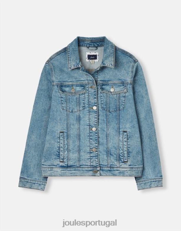jaqueta jeans relaxada arkley mulheres azul claro Joules vestuário 2X26V24