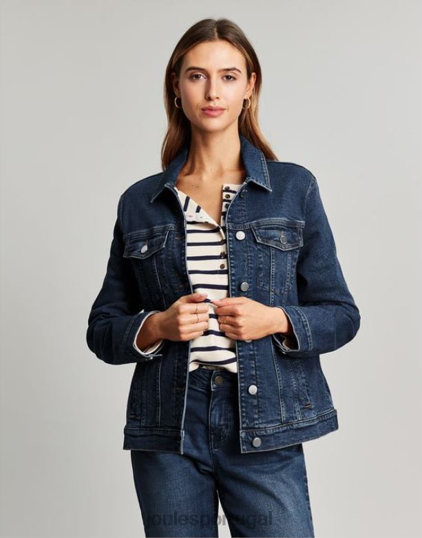 jaqueta jeans relaxada arkley mulheres índigo Joules vestuário 2X26V57