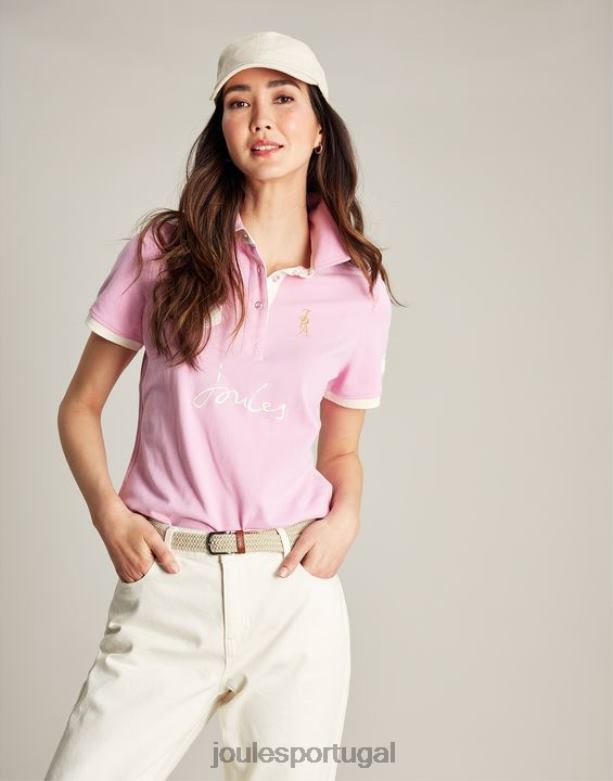 camisa pólo beaufort mulheres luz rosa Joules vestuário 2X26V72