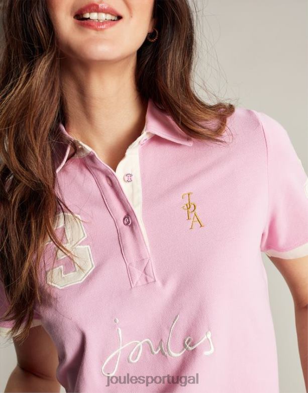camisa pólo beaufort mulheres luz rosa Joules vestuário 2X26V72