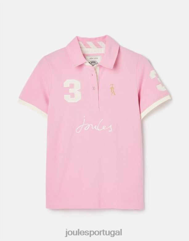 camisa pólo beaufort mulheres luz rosa Joules vestuário 2X26V72