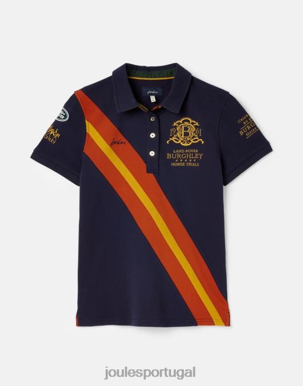 camisa polo burgley 2022 mulheres marinha francesa Joules vestuário 2X26V135