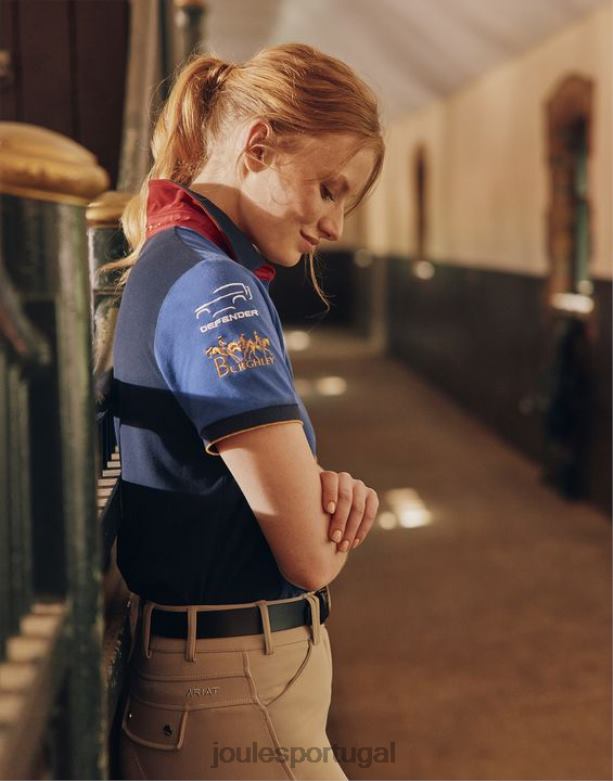 camisa polo burgley mulheres azul escuro Joules vestuário 2X26V114