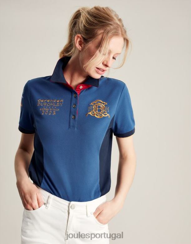 camisa polo burgley mulheres azul escuro Joules vestuário 2X26V114