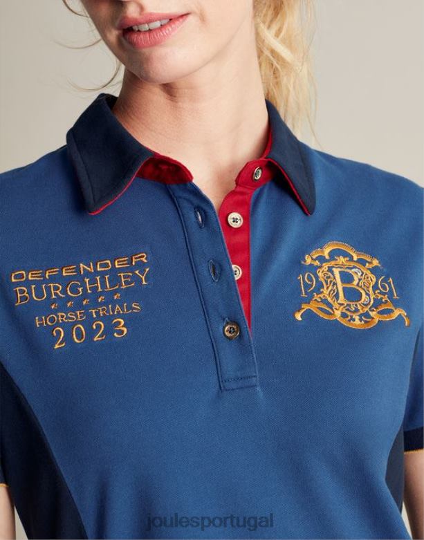 camisa polo burgley mulheres azul escuro Joules vestuário 2X26V114