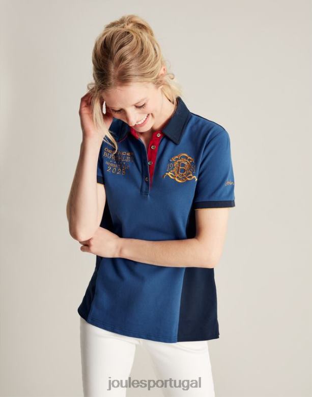 camisa polo burgley mulheres azul escuro Joules vestuário 2X26V114