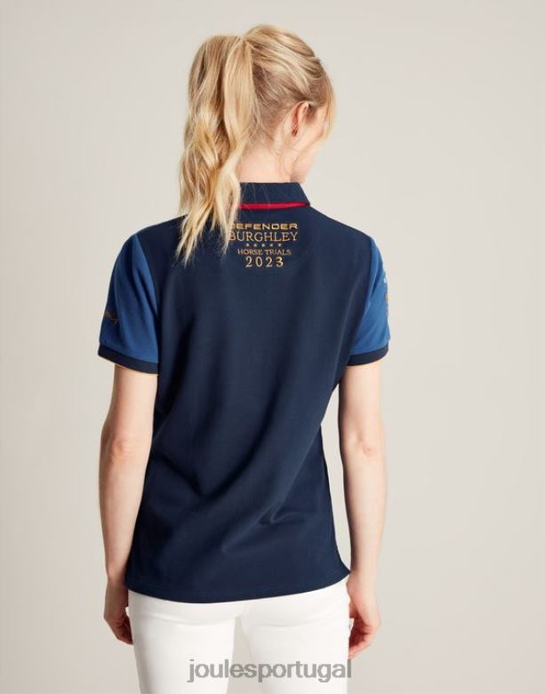 camisa polo burgley mulheres azul escuro Joules vestuário 2X26V114
