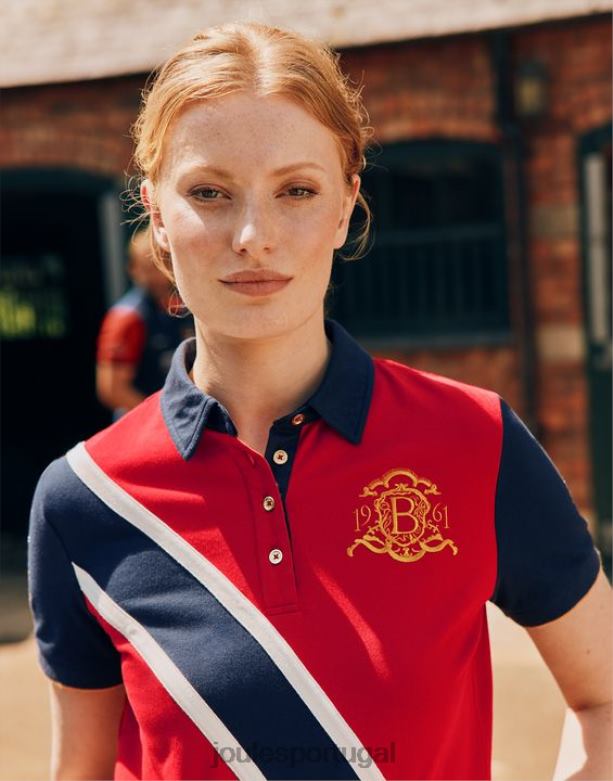 camisa polo burgley mulheres vermelho escuro Joules vestuário 2X26V120