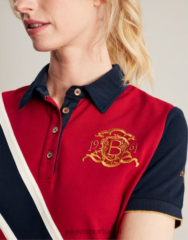 camisa polo burgley mulheres vermelho escuro Joules vestuário 2X26V120