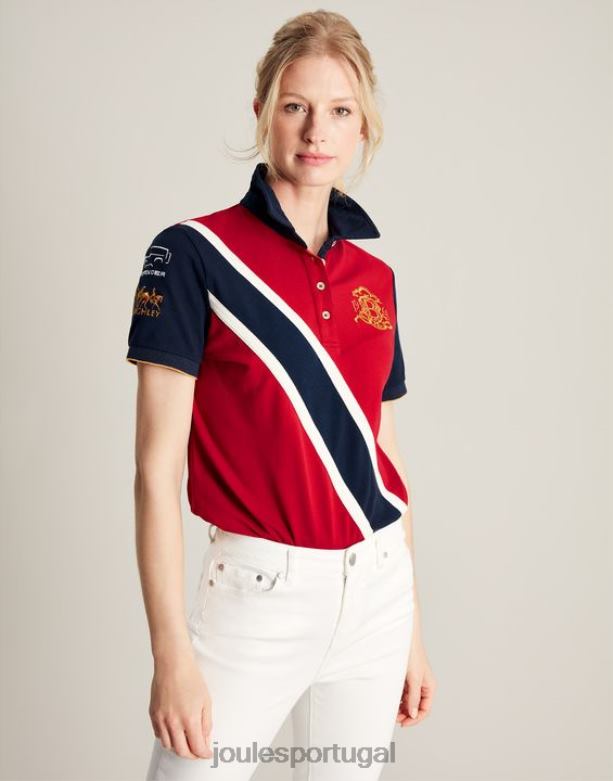 camisa polo burgley mulheres vermelho escuro Joules vestuário 2X26V120