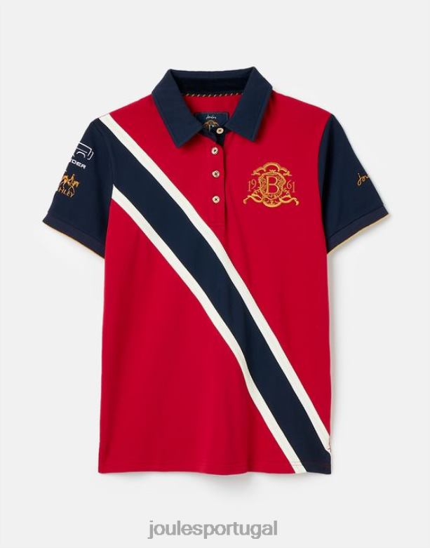 camisa polo burgley mulheres vermelho escuro Joules vestuário 2X26V120