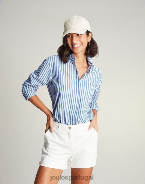 amilla camisa ombro caído mulheres faixa azul Joules vestuário 2X26V3