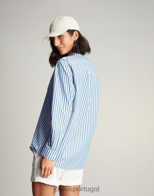 amilla camisa ombro caído mulheres faixa azul Joules vestuário 2X26V3