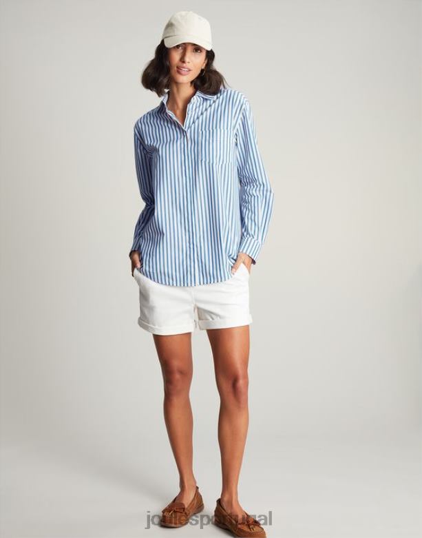 amilla camisa ombro caído mulheres faixa azul Joules vestuário 2X26V3