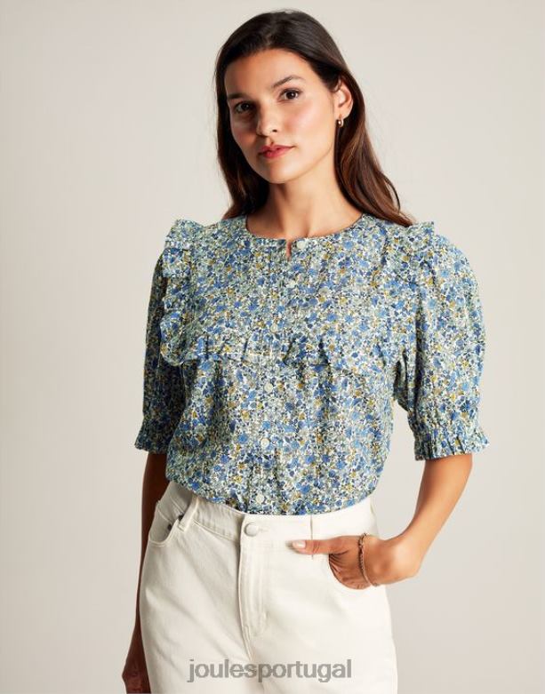 blusa clarabelle com botão mulheres cantiga Joules vestuário 2X26V99