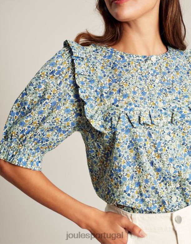 blusa clarabelle com botão mulheres cantiga Joules vestuário 2X26V99