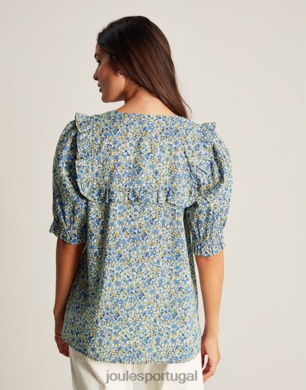 blusa clarabelle com botão mulheres cantiga Joules vestuário 2X26V99
