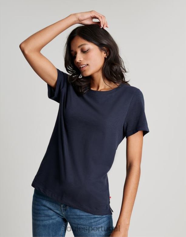 camiseta carley sólida clássica mulheres marinha francesa Joules vestuário 2X26V76