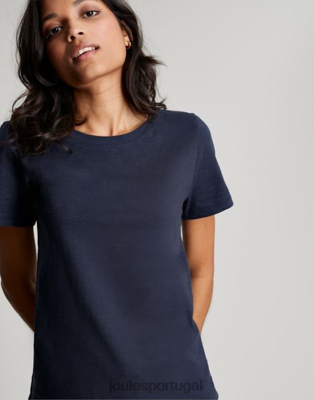 camiseta carley sólida clássica mulheres marinha francesa Joules vestuário 2X26V76
