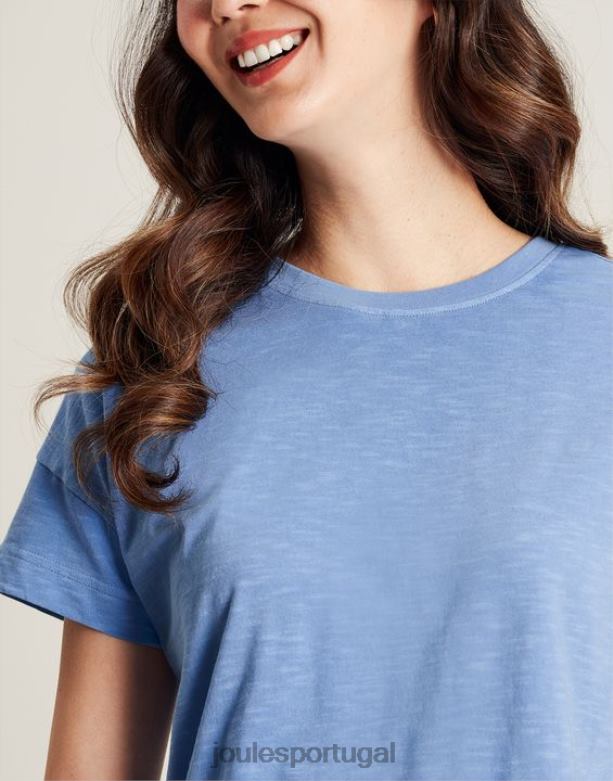 camiseta macey manga curta mulheres azul Joules vestuário 2X26V81