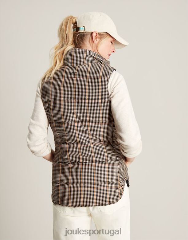 colete reversível atwell com colcha de diamantes mulheres preto Joules vestuário 2X26V50