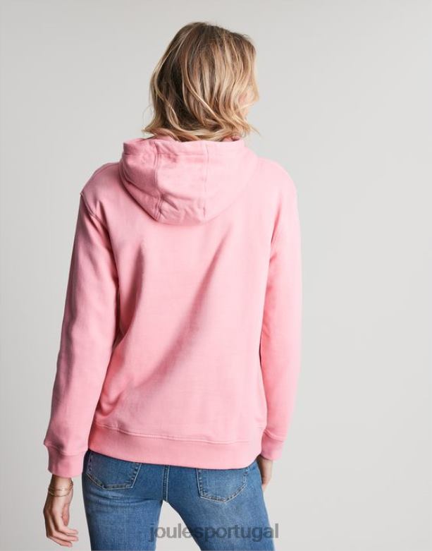 moletom com capuz relaxado katie mulheres rosa Joules vestuário 2X26V67