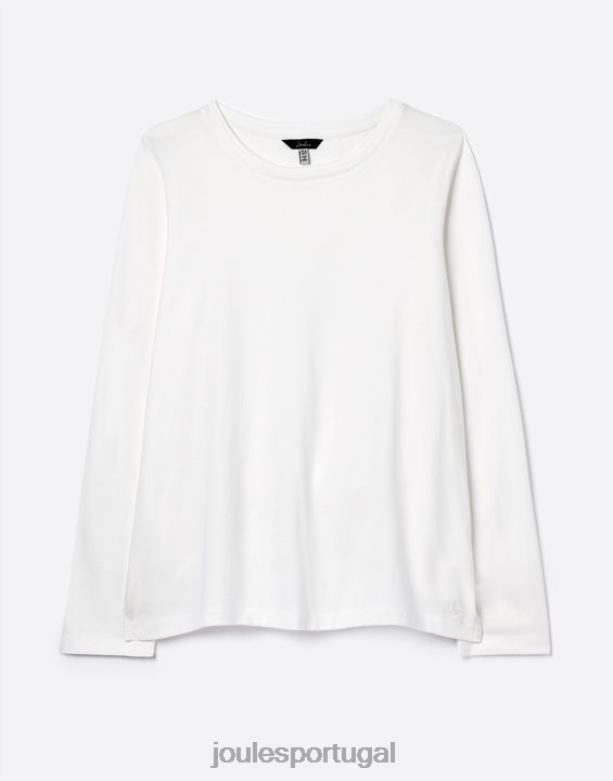 blusa manga longa holly mulheres branco Joules vestuário 2X26V62