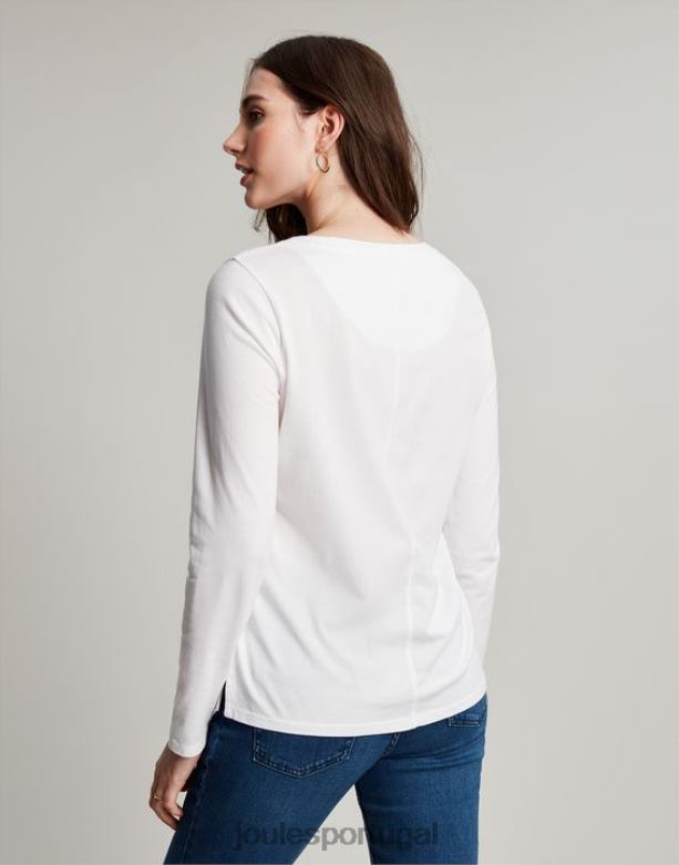 blusa manga longa holly mulheres creme Joules vestuário 2X26V5