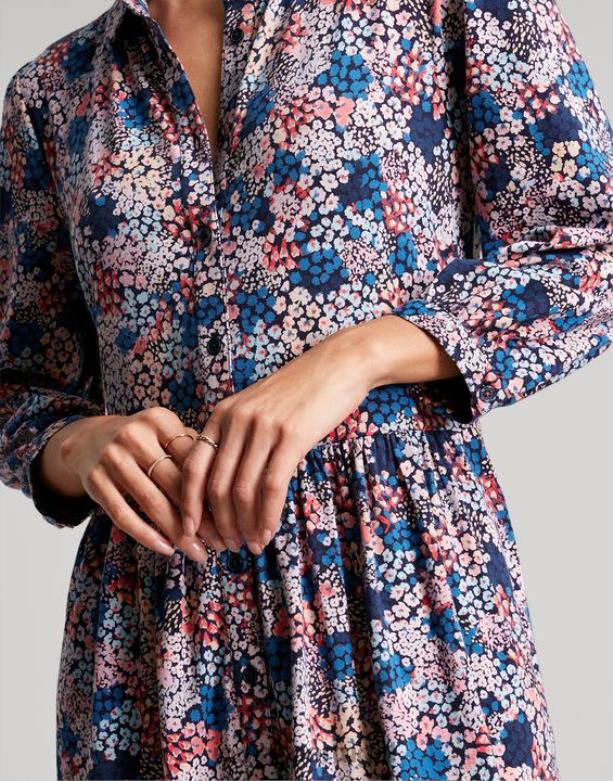 vestido camisa midi nova jersey mulheres cantiga da marinha Joules vestuário 2X26V64