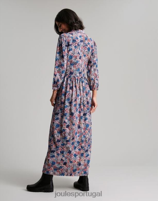 vestido camisa midi nova jersey mulheres cantiga da marinha Joules vestuário 2X26V64